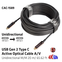CLUB3D USB3.2 G2 TYPE-C ACT. OPT. A / V M / M 20M USB cable CLUB3D USB3.2 G2 TYPE-C ACT. OPT. A / V M / M 20M USB cable
