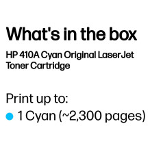 HP 410A žydra originali LaserJet tonerio kasetė HP 410A žydra originali LaserJet tonerio kasetė