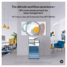 HP Color LaserJet Ent Flw MFP 8801dn A3 70S. Spausdintuvas-spausdintuvas su spausdinimo funkcija (dvipusis)