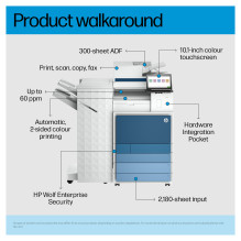 HP Clr LaserJet Ent Flw MFP8801z+ Prntr