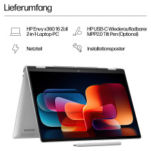 HP ENVY x360 16-ac0177ng CU7 155U / 16GB / 512SSD / W11 Home Touch HP ENVY x360 16-ac0177ng CU7 155U / 16GB / 512SSD / W11 Home Touch