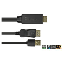 „Alcasa HDMI-DP020“ vaizdo kabelio adapteris
