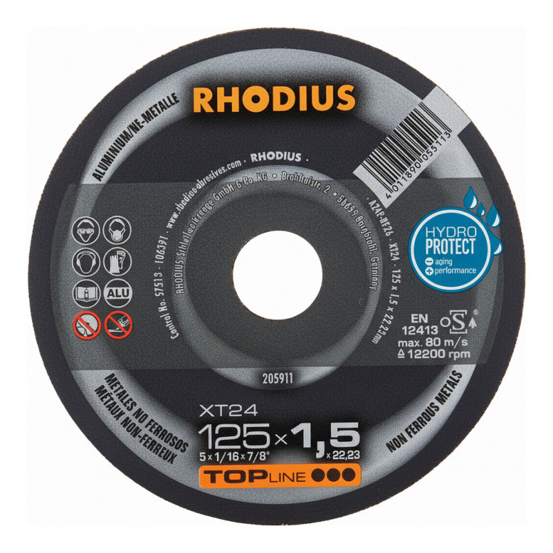 RHOD 205911 XT pjovimo diskai XT 24 125x1,5x22,23
