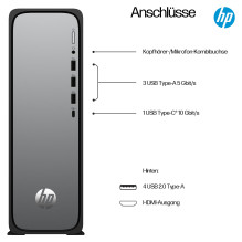 HP Omnidesk Slim stacionarus kompiuteris S03-0153ng i5-14400 / 16GB / 512SSD / W11 Home