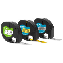 DYMO LetraTag assorted 3 pack label-making tape DYMO LetraTag assorted 3 pack label-making tape