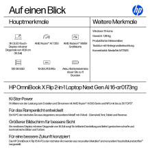 HP OmniBook X Flip 16-ar0173ng RYZ AI 7 350 / 16GB / 512SSD / W11 Home Touch HP OmniBook X Flip 16-ar0173ng RYZ AI 7 350 / 16GB / 512SSD / W11 Home Touch