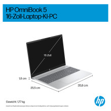 HP OmniBook 5 16-af1155ng CU5 225U / 16GB / 512SSD / W11 Home HP OmniBook 5 16-af1155ng CU5 225U / 16GB / 512SSD / W11 Home
