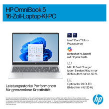 HP OmniBook 5 16-af1173ng CU7 255U / 16GB / 512SSD / W11 Home HP OmniBook 5 16-af1173ng CU7 255U / 16GB / 512SSD / W11 Home