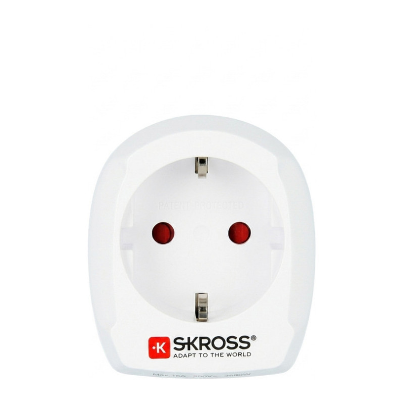 Skross Europe to UK travel adapter (retail), for 2- and 3-pin devices