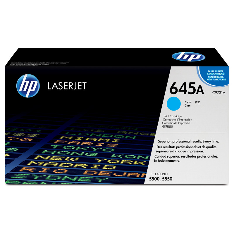 HP 645A Cyan Original LaserJet toner cartridge