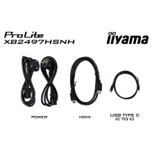iiyama ProLite XB2497HSNH-B1 24IN IPS LCD 4MS 1920X1080 350CD / M2 HDMI / DP / USB 2 computer monitor