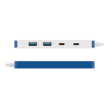 TARGUS HyperDrive Flex 4 prievadų USB-C šakotuvas, mėlynas TARGUS HyperDrive Flex 4 prievadų USB-C šakotuvas, mėlynas