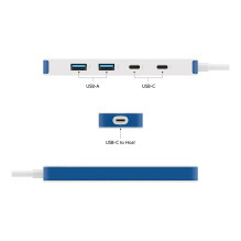 D TARGUS HyperDrive Flex 4 Port USB-C Hub Blue