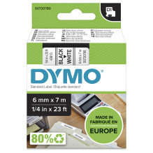 DYMO D1 Standard – juodai balta – 6 mm etikečių spausdinimo juosta DYMO D1 Standard – juodai balta – 6 mm etikečių spausdinimo juosta