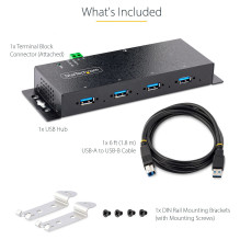 „StarTech.com“ 5G4AINDNP-USB-A-HUB sąsajos šakotuvas