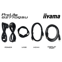 68,6 cm / 27 colių (2560 x 1440) „iiyama G-Master G2770QSU-B6“ 16:9 WQHD FastIPS 0,2 ms 180 Hz HDMI DP USB šakotuvas Gar