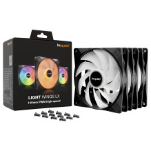 be quiet! LIGHT WINGS LX 140mm PWM High Speed 3-Pack Black