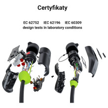 Green Cell Habu EV charging station 7m 2-in-1 11kw Black Green Cell Habu EV charging station 7m 2-in-1 11kw Black