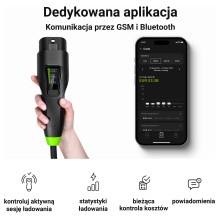 Green Cell Habu EV charging station 7m 2-in-1 11kw Black Green Cell Habu EV charging station 7m 2-in-1 11kw Black