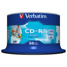 Verbatim CD-R AZO platus rašalinis spausdintuvas, spausdinamas be ID Verbatim CD-R AZO platus rašalinis spausdintuvas, spausdinamas be ID