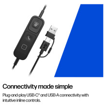 HP Poly Mission 615 monofoninės USB laidinės ausinės HP Poly Mission 615 monofoninės USB laidinės ausinės