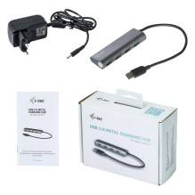 D I-TEC USB 3.0 4-PORT HUB ALU Metal Charging HUB 4 Port with external power adapter 4x USB D I-TEC USB 3.0 4-PORT HUB ALU Metal Charging HUB 4 Port with external power adapter 4x USB