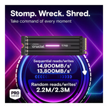 „Crucial 1TB T710“ su radiatoriumi „Crucial 1TB T710“ su radiatoriumi
