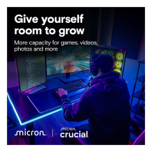 „Crucial 1TB T710“ su radiatoriumi „Crucial 1TB T710“ su radiatoriumi