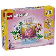 LEGO Creator perfume bottle with floral decoration