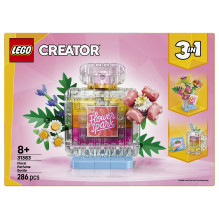 LEGO Creator perfume bottle with floral decoration