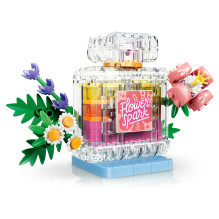LEGO Creator perfume bottle with floral decoration