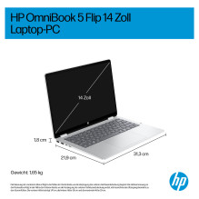 HP OmniBook 5 Flip 14-fp0471ng Core7 150U / 16GB / 512SSD / W11 Home Touch
