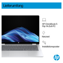 HP OmniBook 5 Flip 14-fp0471ng Core7 150U / 16GB / 512SSD / W11 Home Touch