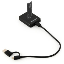gembird Desktop-USB-Typ-CM.2-SATA- Dockingstation, schw.