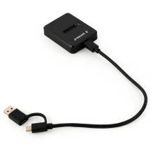 gembird Desktop USB Type CM.2 SATA Docking Station, black.