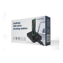 gembird Desktop USB Type CM.2 SATA Docking Station, black.