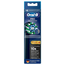 „Oral-B CrossAction Pro“ keičiamos dantų šepetėlio galvutės, 6 vnt. pakuotė, juodos