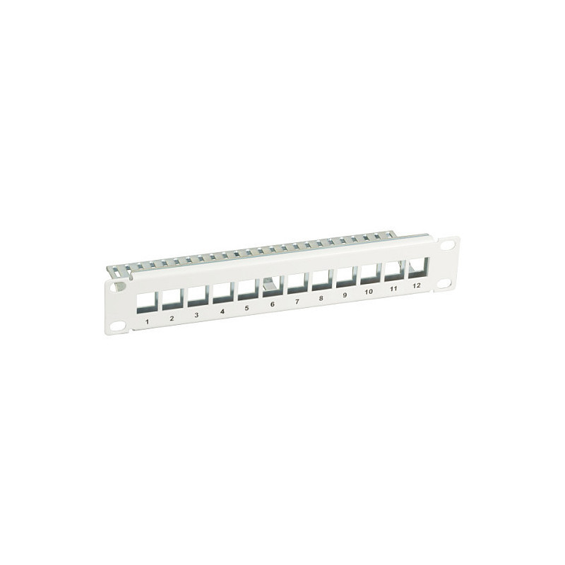 10" Verteilerfeld 12x Keystone, grau