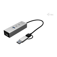 D I-TEC USB-C / USB-A Metal HUB 3 2x USB-C Gen1 1x USB-A Gen1 1x 2,5GLAN