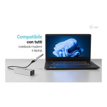 D I-TEC USB-C / USB-A Metal HUB 3 2x USB-C Gen1 1x USB-A Gen1 1x 2,5GLAN