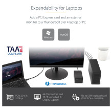 „StarTech.com TB31PCIEX16“ nešiojamojo kompiuterio dokas / prievadų replikatorius