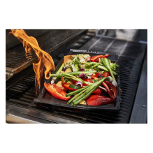 Plancha induktionsgeeignet Gusseisen schwarz 38 cm