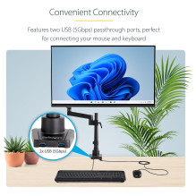 „StarTech.com“ stalo monitoriaus laikiklis su 2 USB 3.0 prievadais