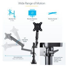 StarTech.com Desk Monitor Arm with 2x USB 3.0 Ports Monitor Mount