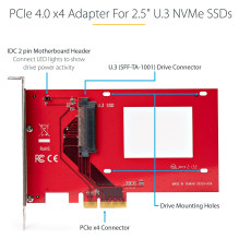 „StarTech.com“ PEX4SFF8639U3 sąsajos plokštės / adapteris „StarTech.com“ PEX4SFF8639U3 sąsajos plokštės / adapteris