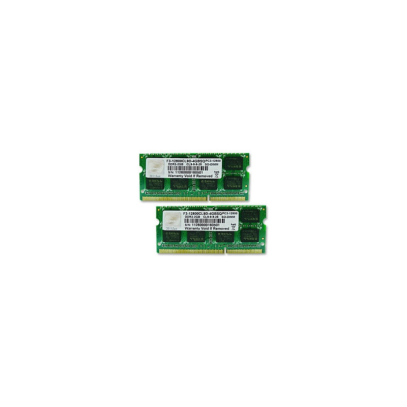 4GB G.Skill SO-DIMM 1600 (2x 2 GB) Dual-Kit (F3-12800CL9D-4GBSQ, SQ, Lite Retail)