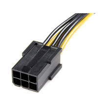 StarTech PCI Express 6 Pin auf 8 Pin Adapterkabel - Schwarz