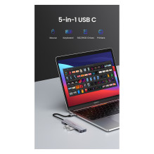 UGREEN USB-C 3.0–4 prievadų šakotuvas
