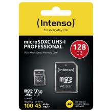 Intenso microSDXC 128GB Class 10 UHS-I Professional - Extended Capacity SD (MicroSDHC)