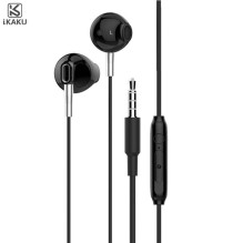 iKaku KSC-137 Chanming Capsule In-Ear Music and Calls Headset 3.5mm 1.2m Cable with Microphone and Remote Black
